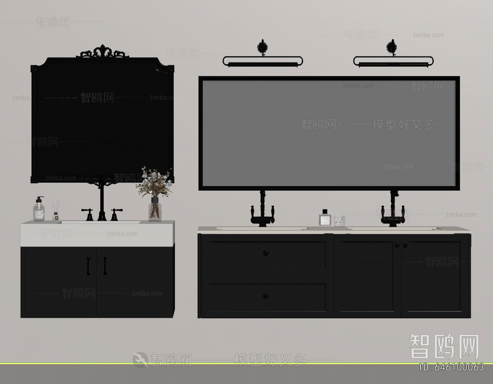 French Style Bathroom Cabinet