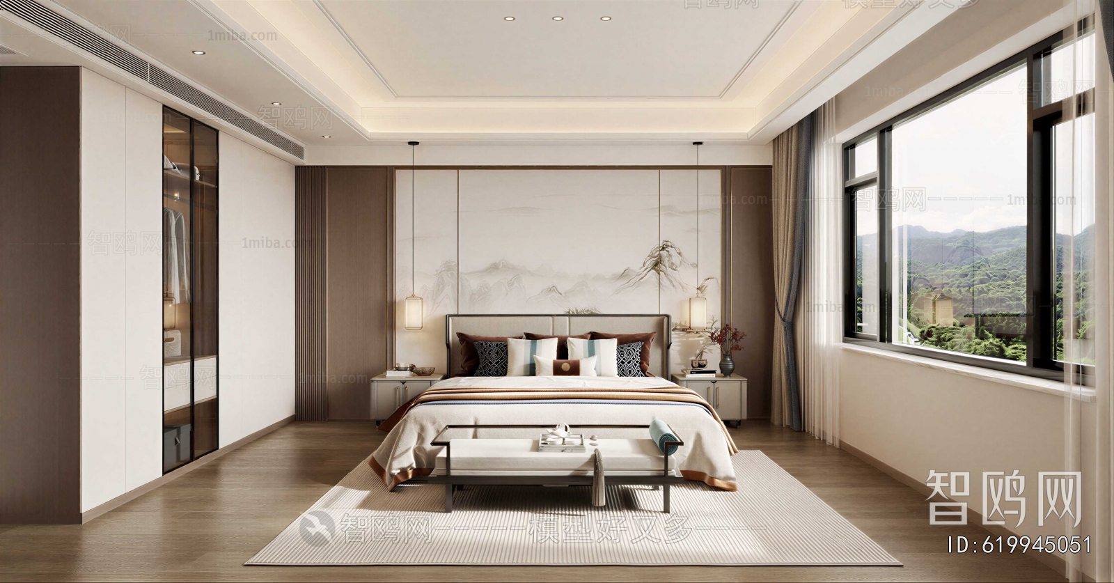 New Chinese Style Bedroom