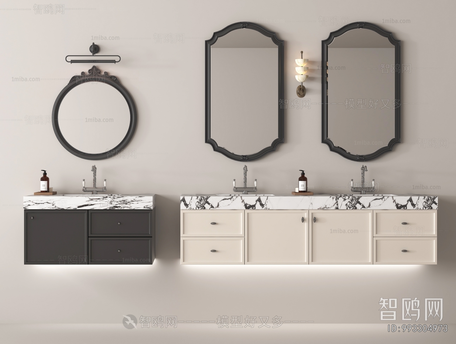 French Style Bathroom Cabinet