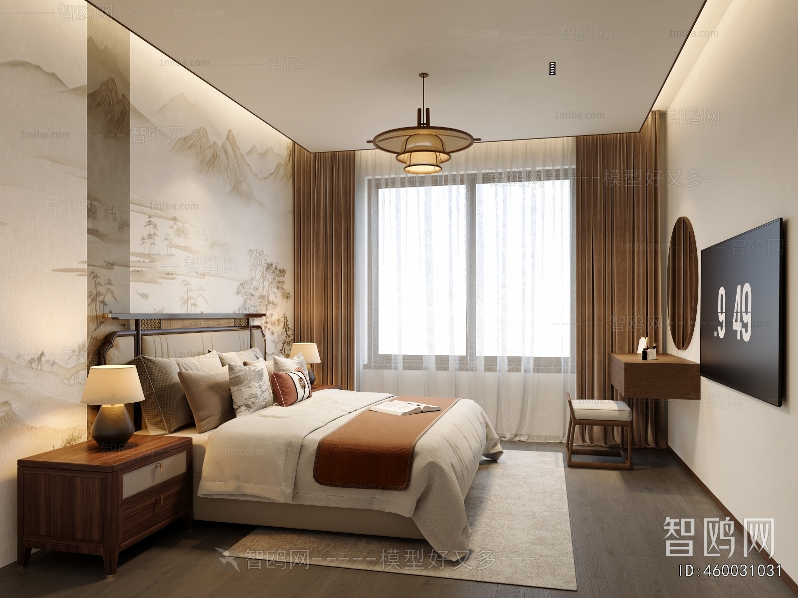 New Chinese Style Bedroom