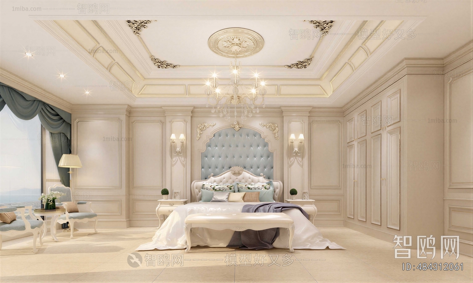 Simple European Style Bedroom