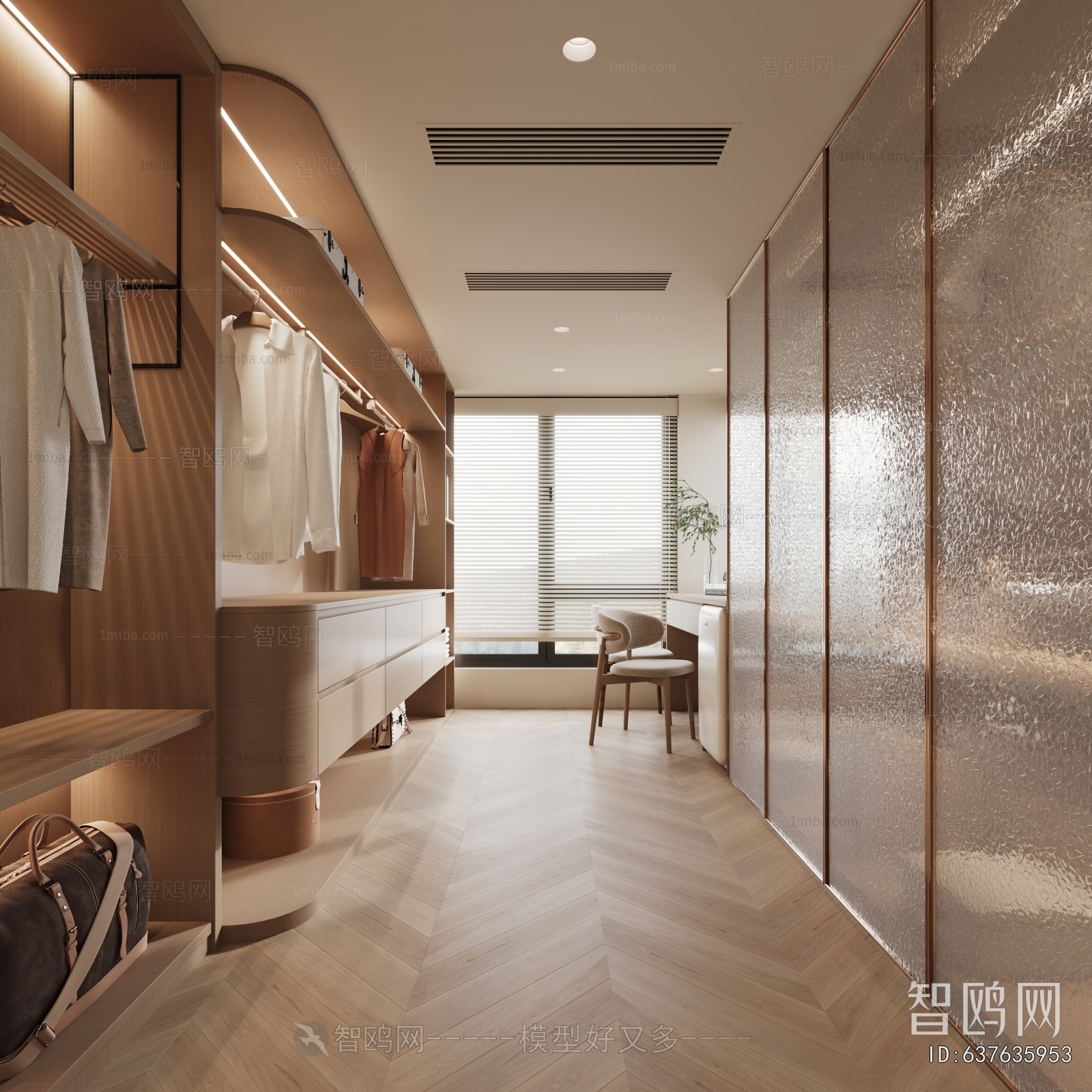 Modern Clothes Storage Area