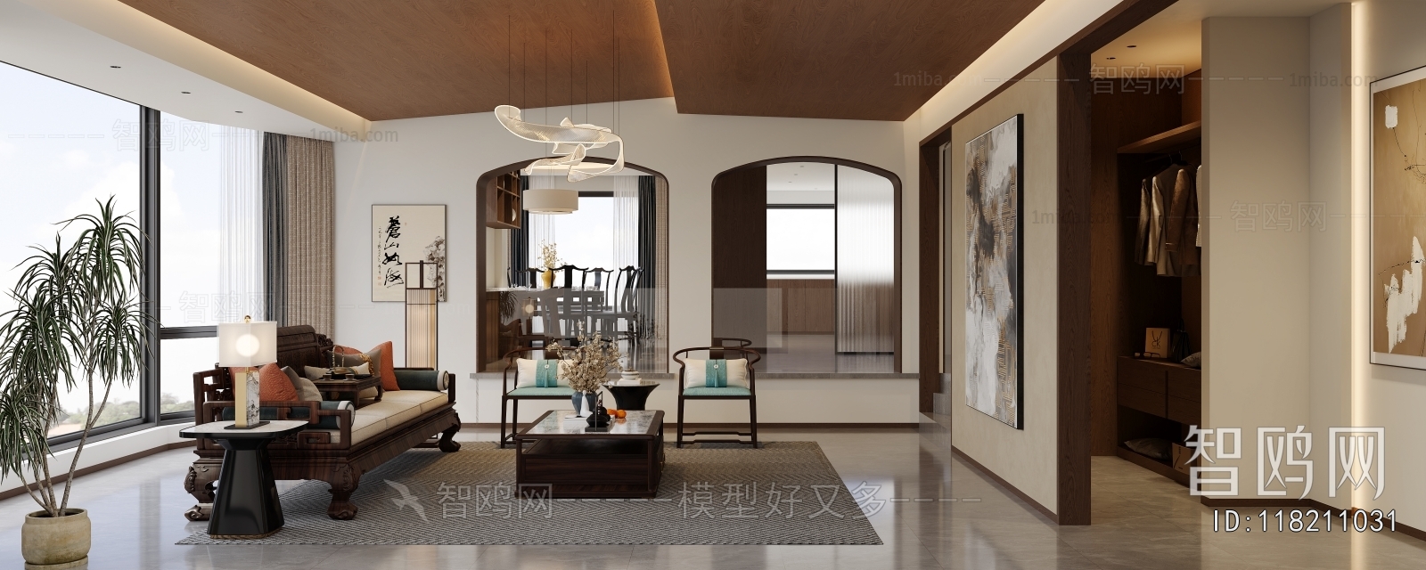 New Chinese Style A Living Room