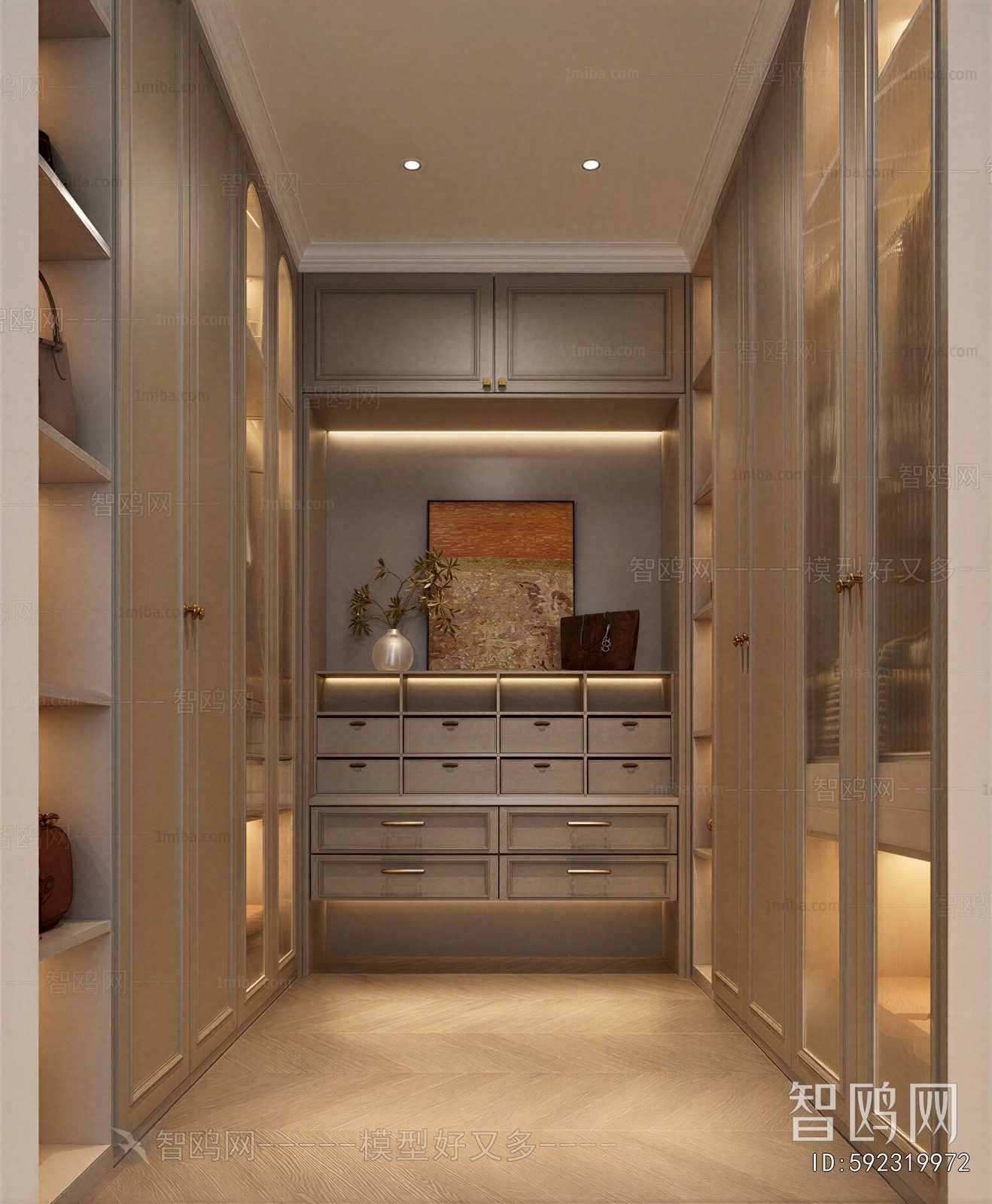 Simple European Style Clothes Storage Area