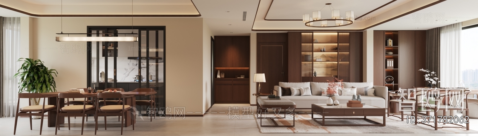 New Chinese Style A Living Room