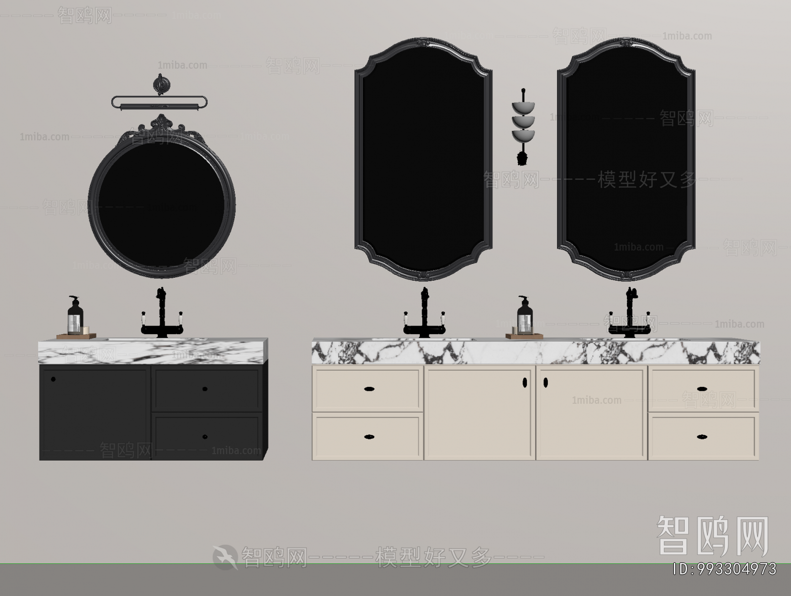 French Style Bathroom Cabinet