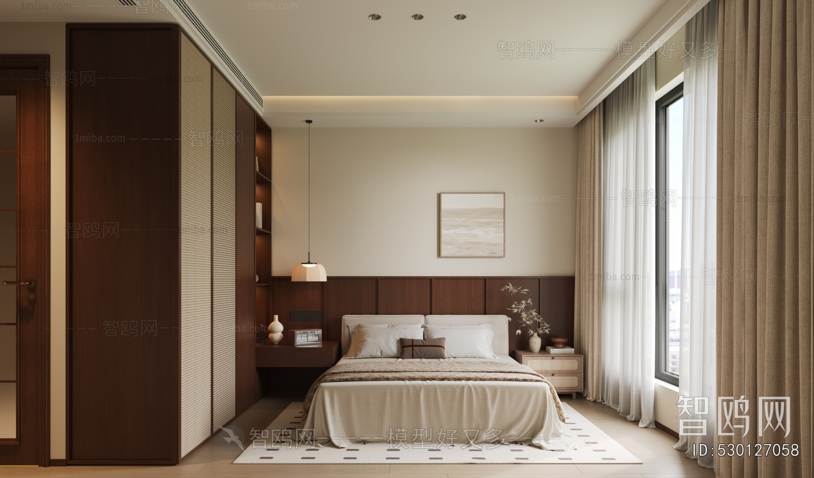 New Chinese Style Bedroom
