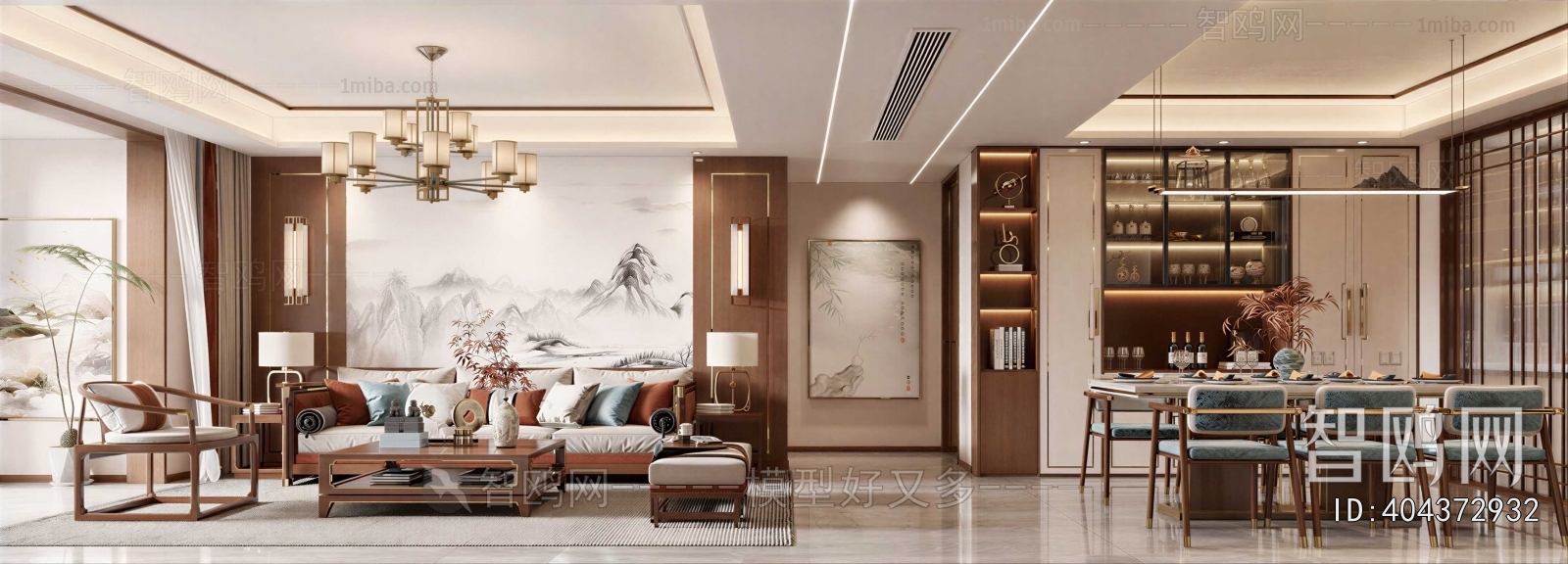 New Chinese Style A Living Room