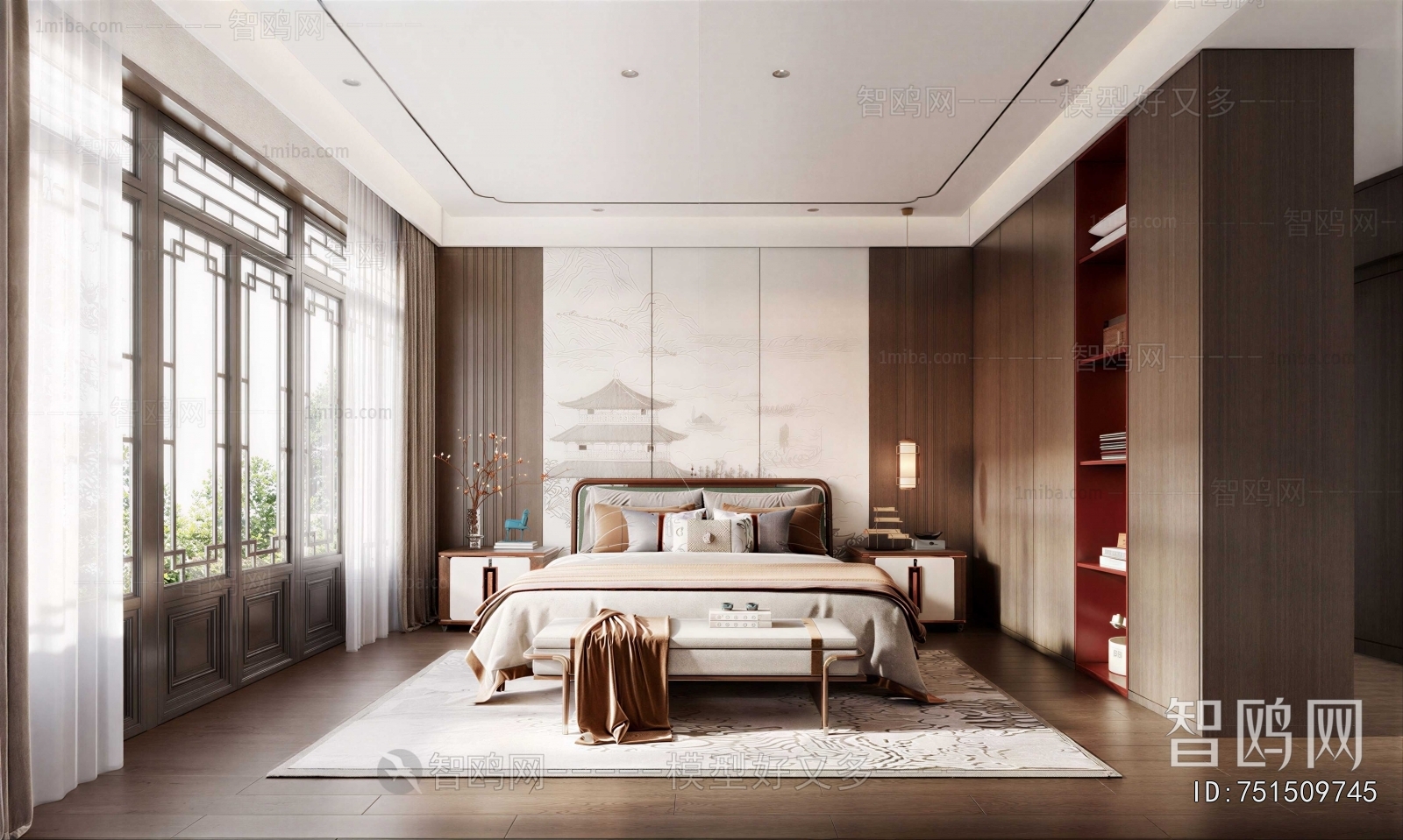 New Chinese Style Bedroom