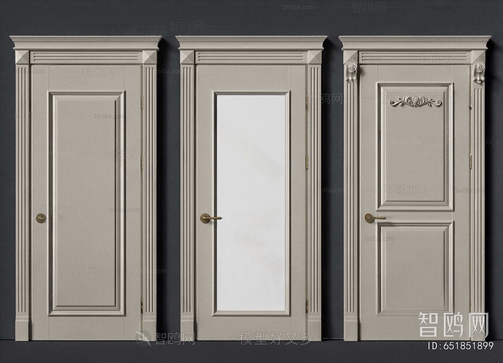 Simple European Style Single Door