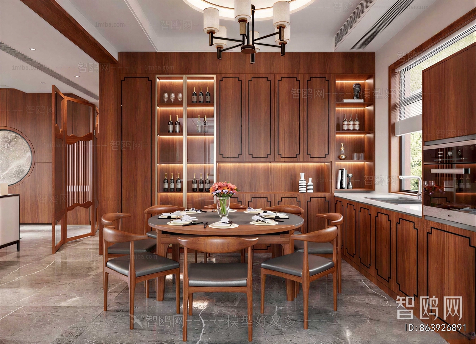 New Chinese Style Dining Room