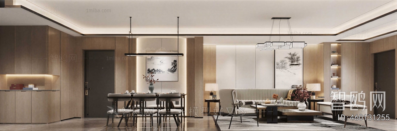 New Chinese Style A Living Room