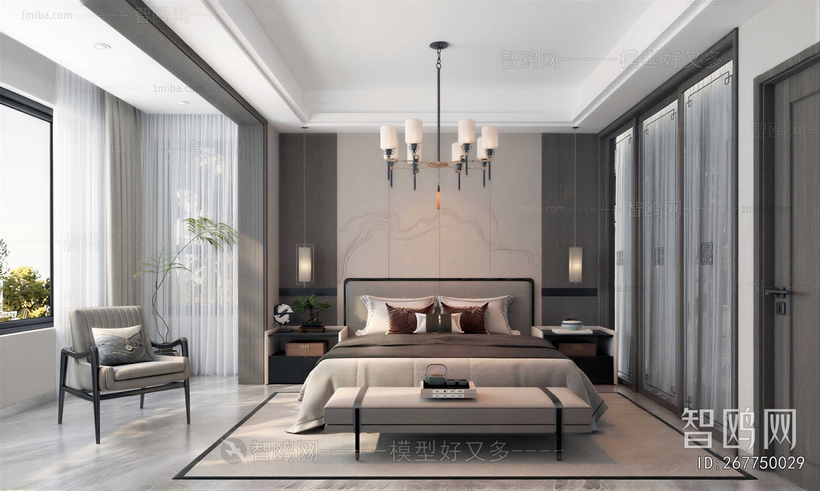 New Chinese Style Bedroom