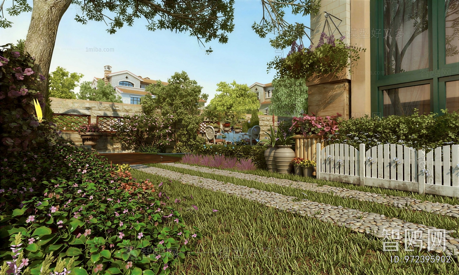 Idyllic Style Courtyard/landscape