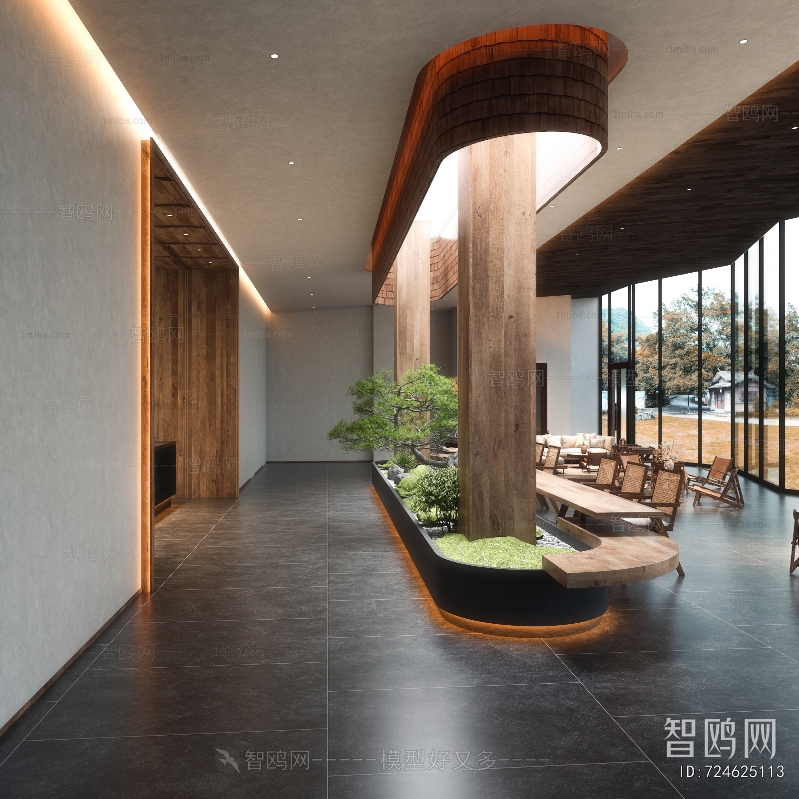 New Chinese Style Lobby Hall