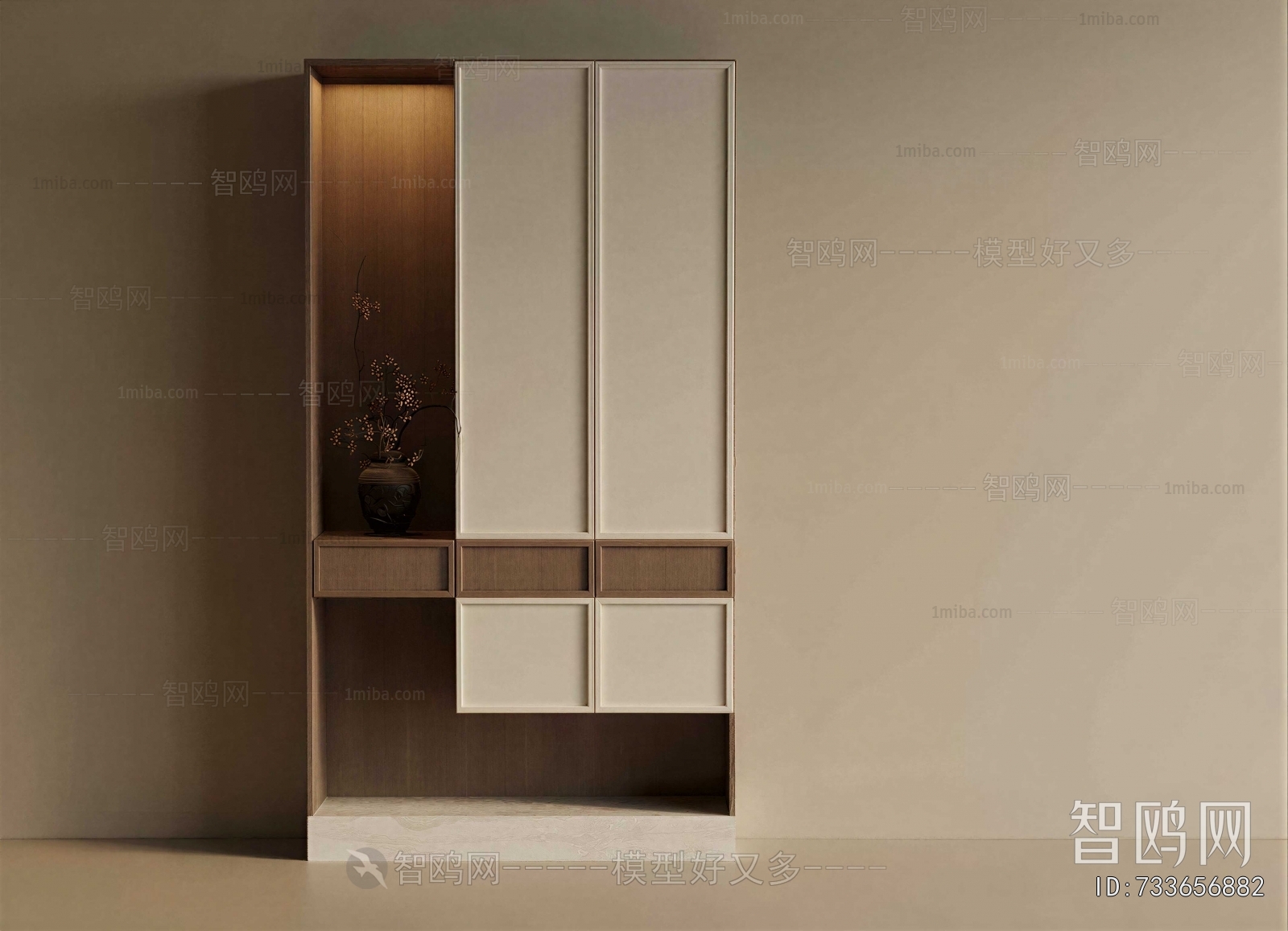 New Chinese Style Shoe Cabinet