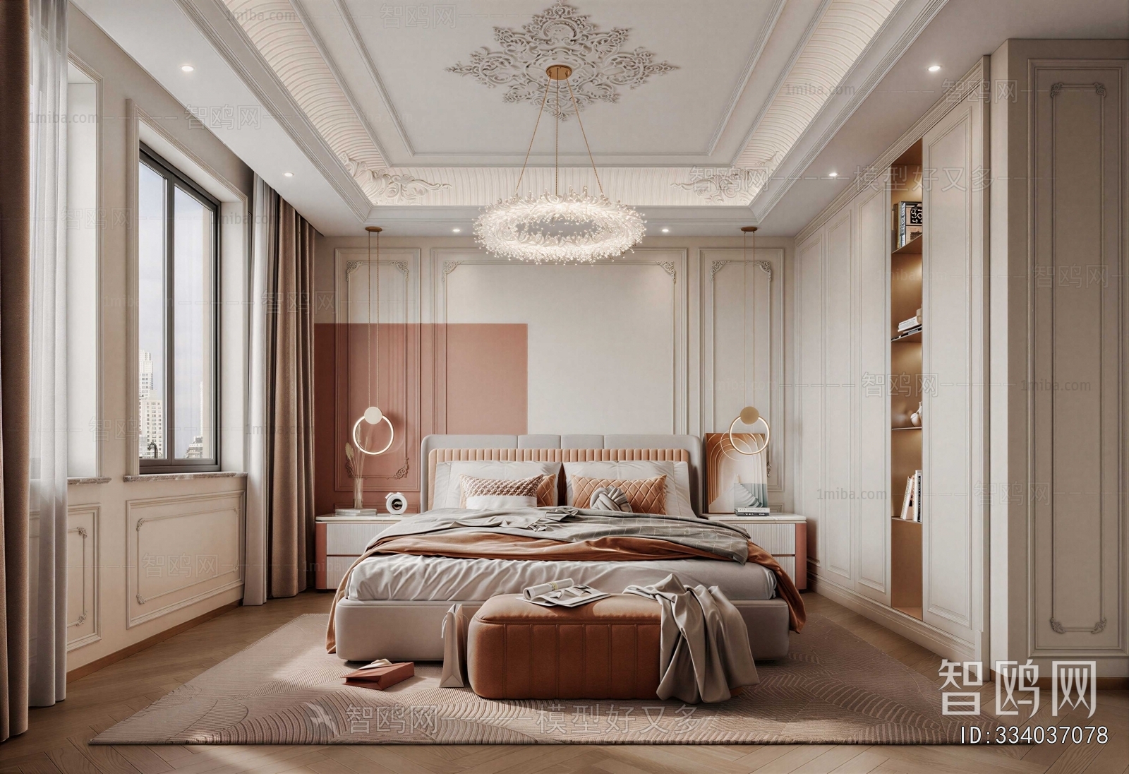 Simple European Style Bedroom