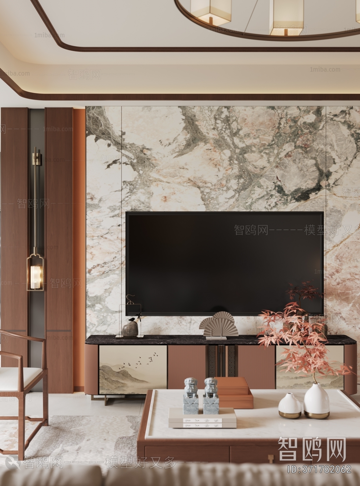 New Chinese Style A Living Room