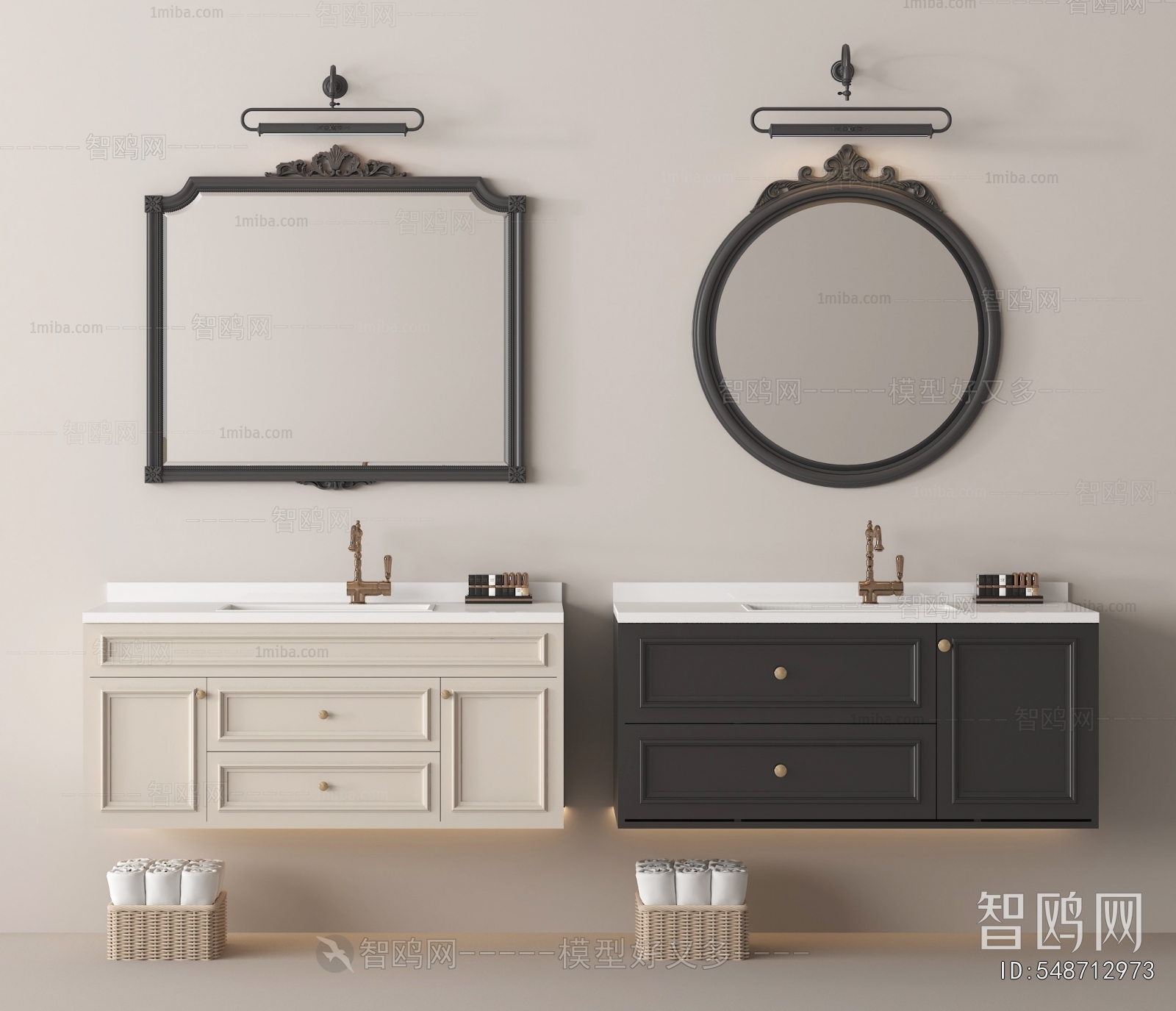 French Style Bathroom Cabinet