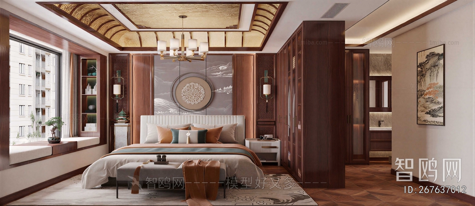 New Chinese Style Bedroom