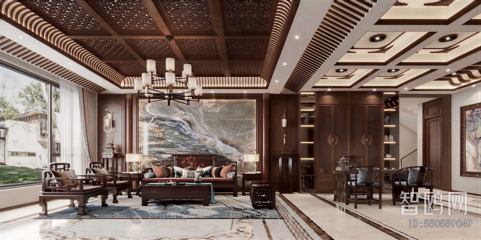 New Chinese Style A Living Room