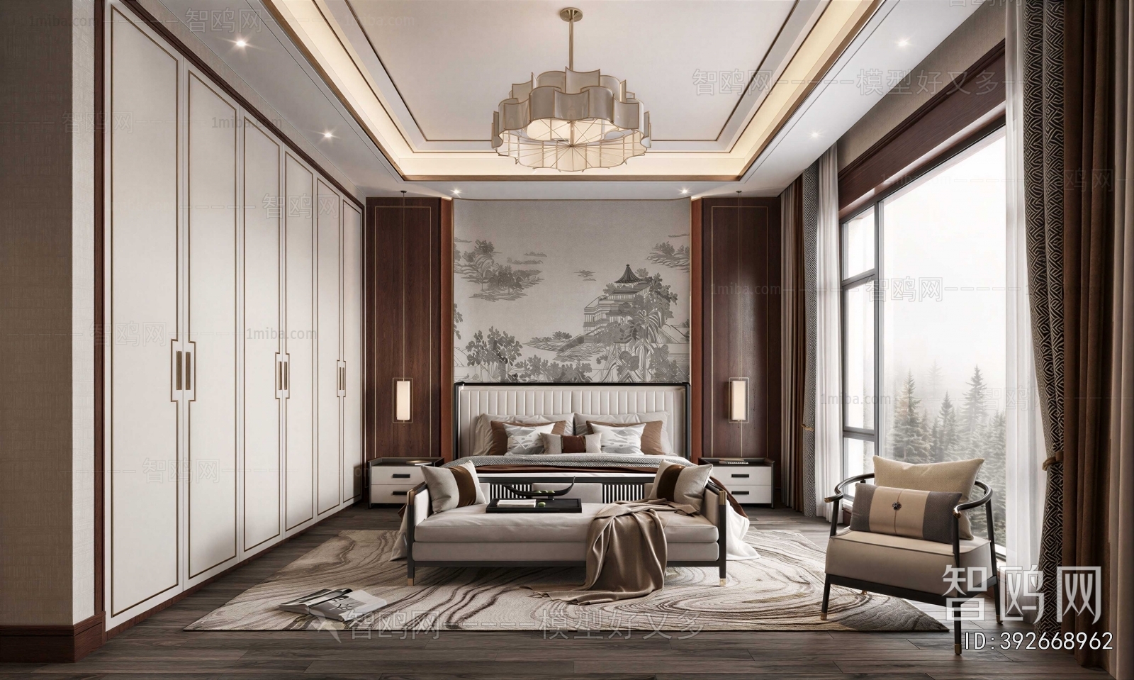 New Chinese Style Bedroom