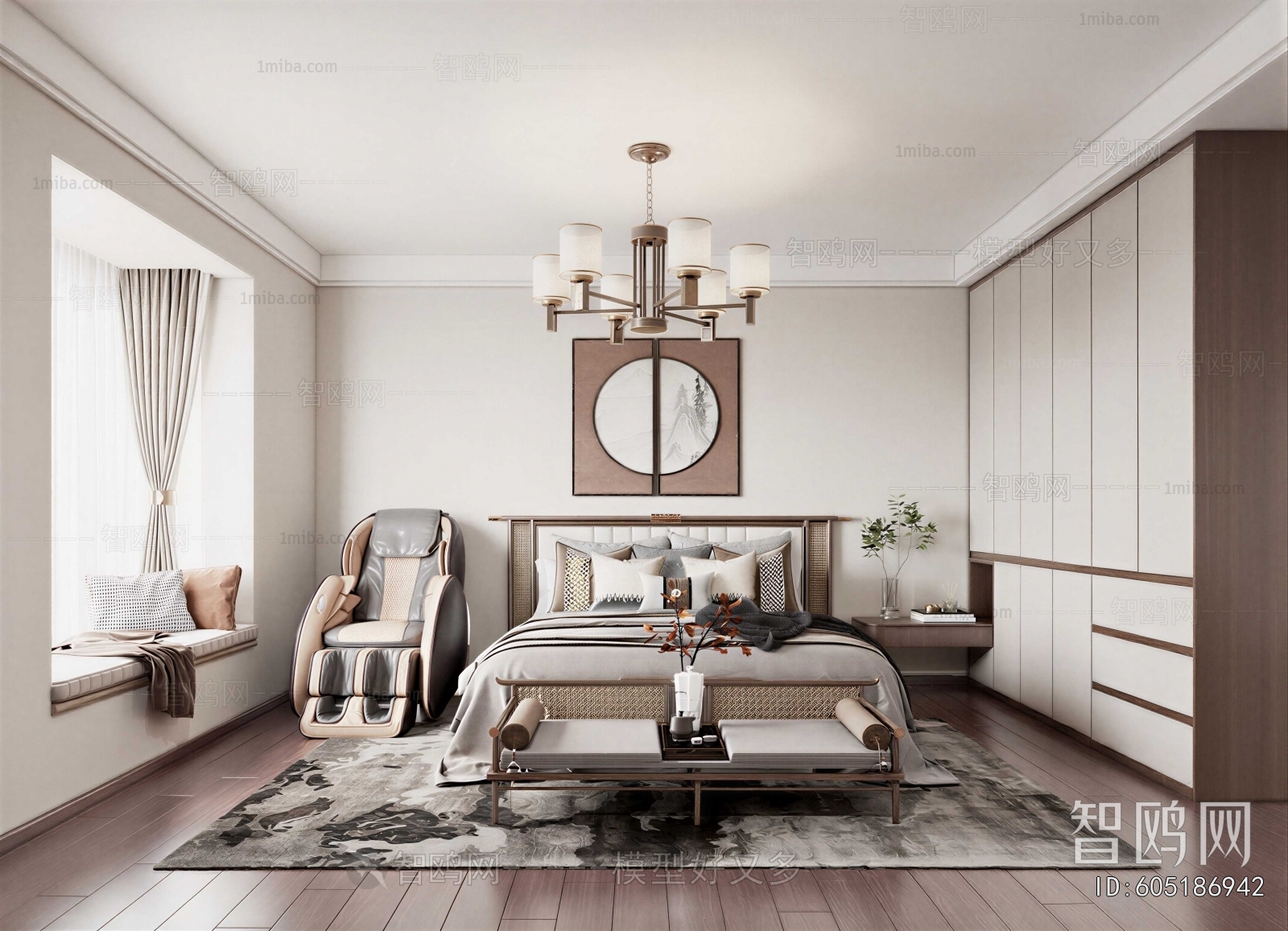 New Chinese Style Bedroom