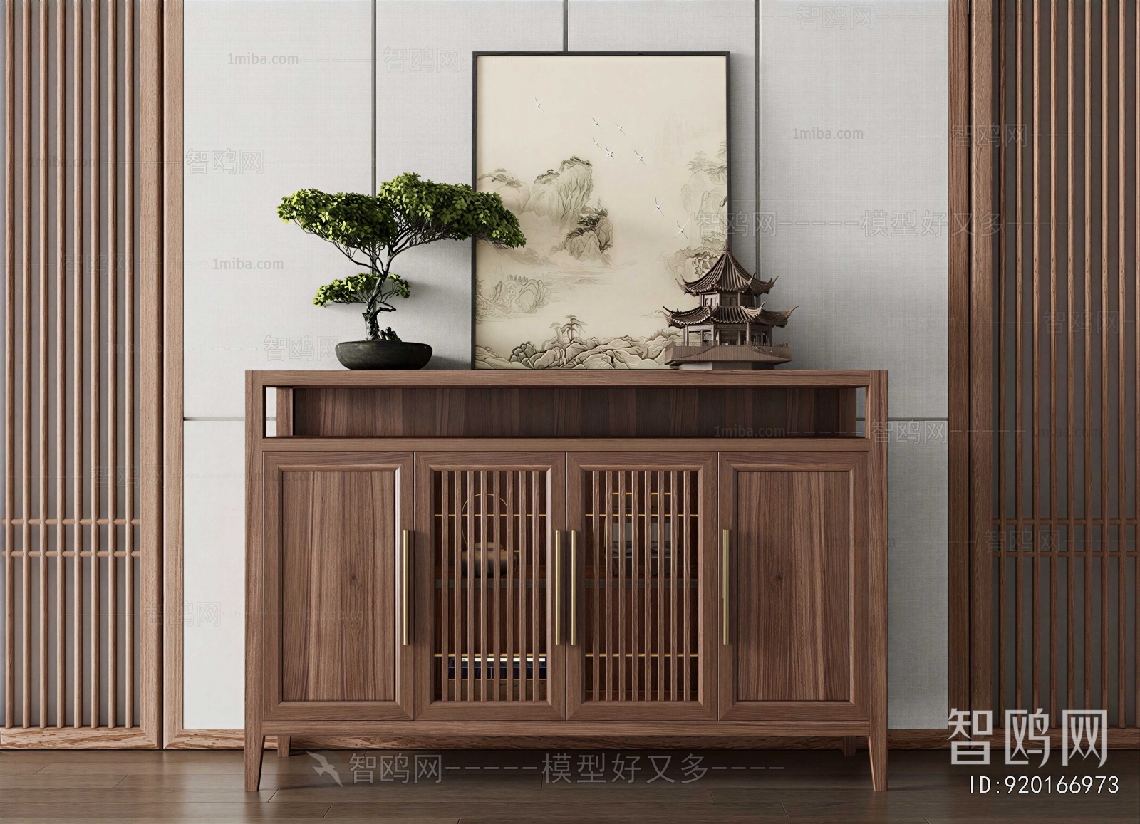 New Chinese Style Entrance Cabinet