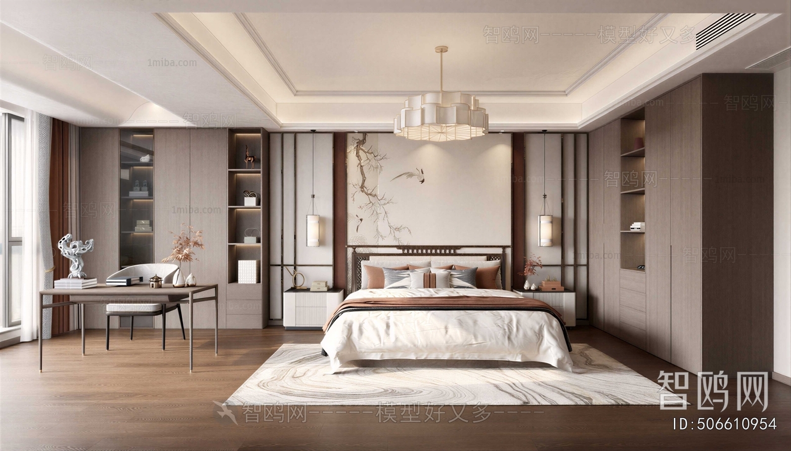 New Chinese Style Bedroom