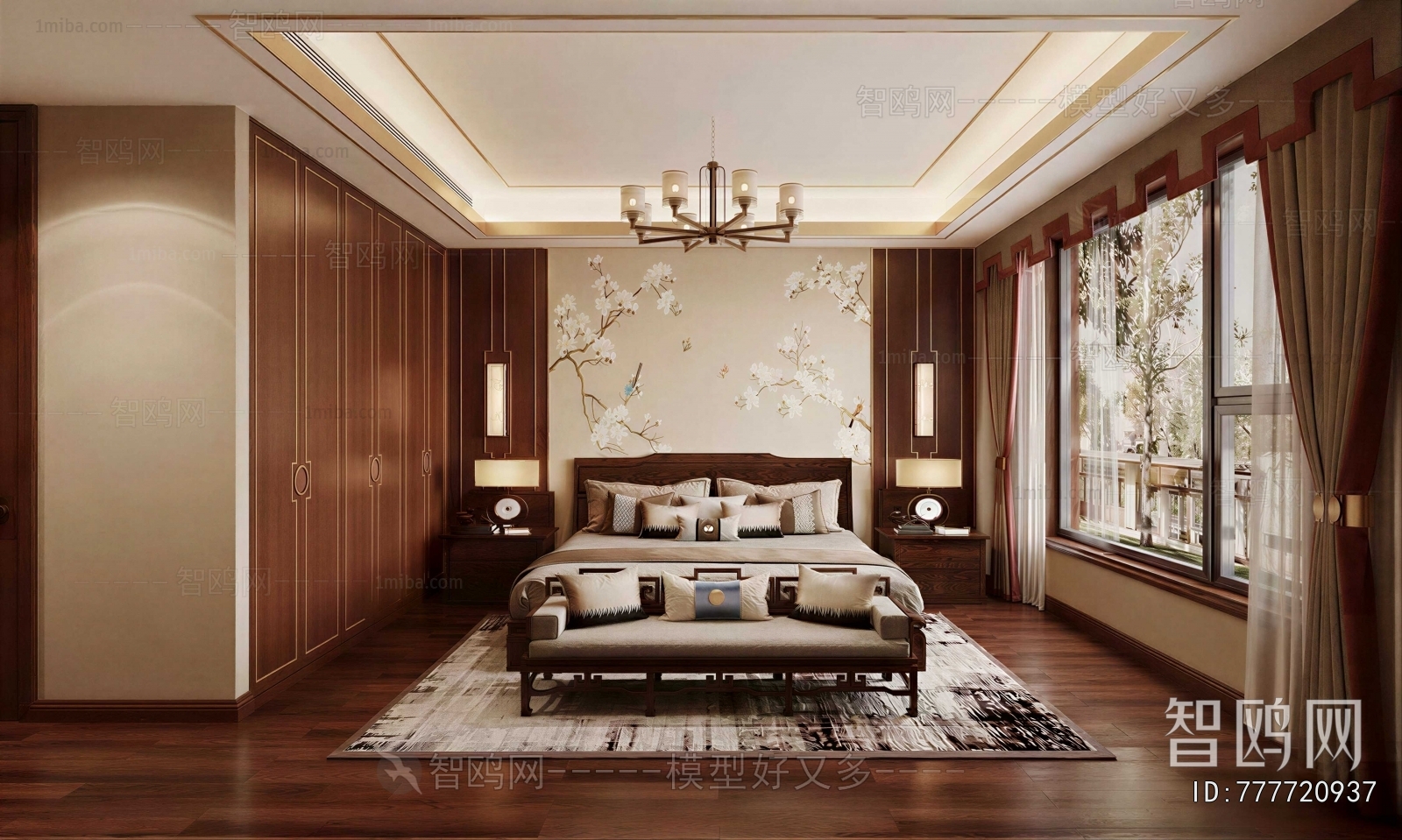New Chinese Style Bedroom