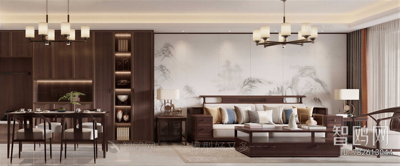 New Chinese Style A Living Room