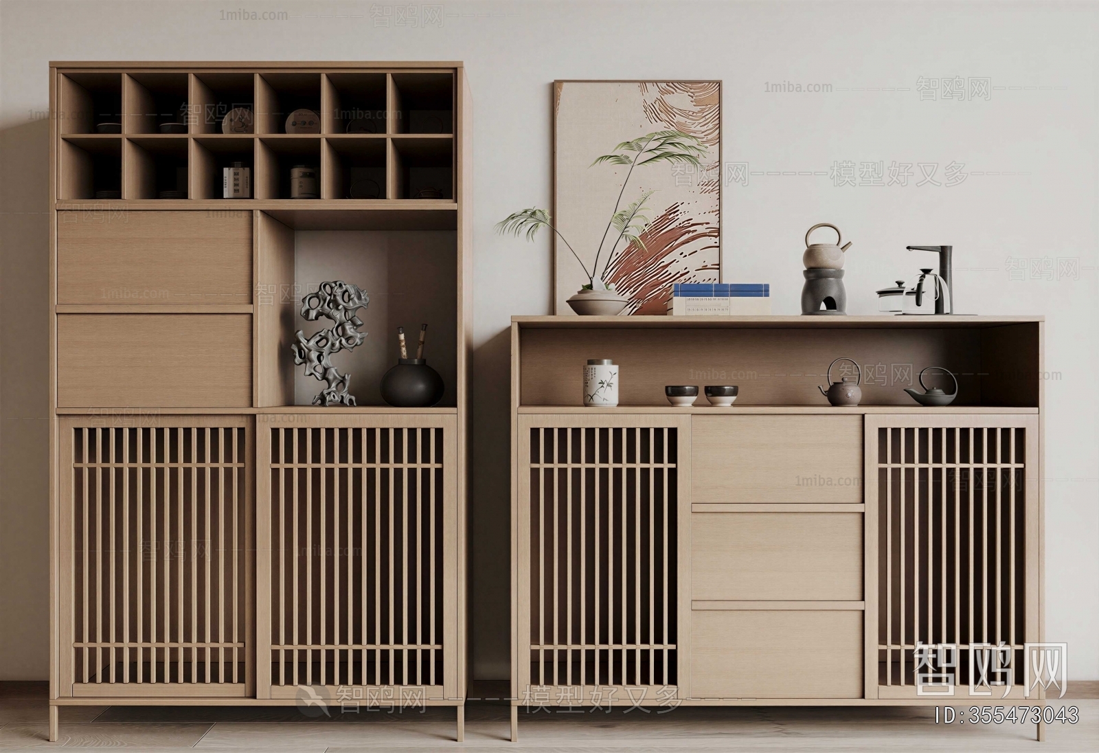 New Chinese Style Side Cabinet