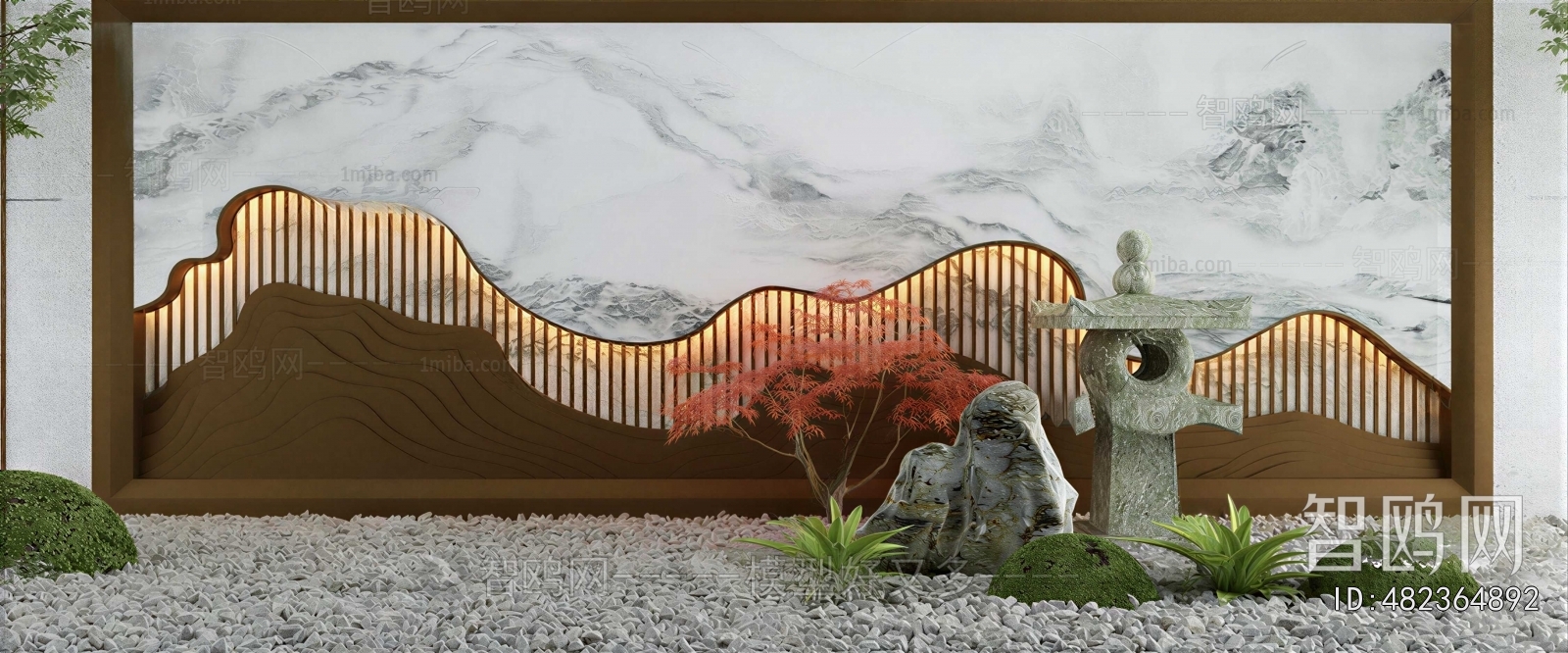 New Chinese Style Plant Landscaping