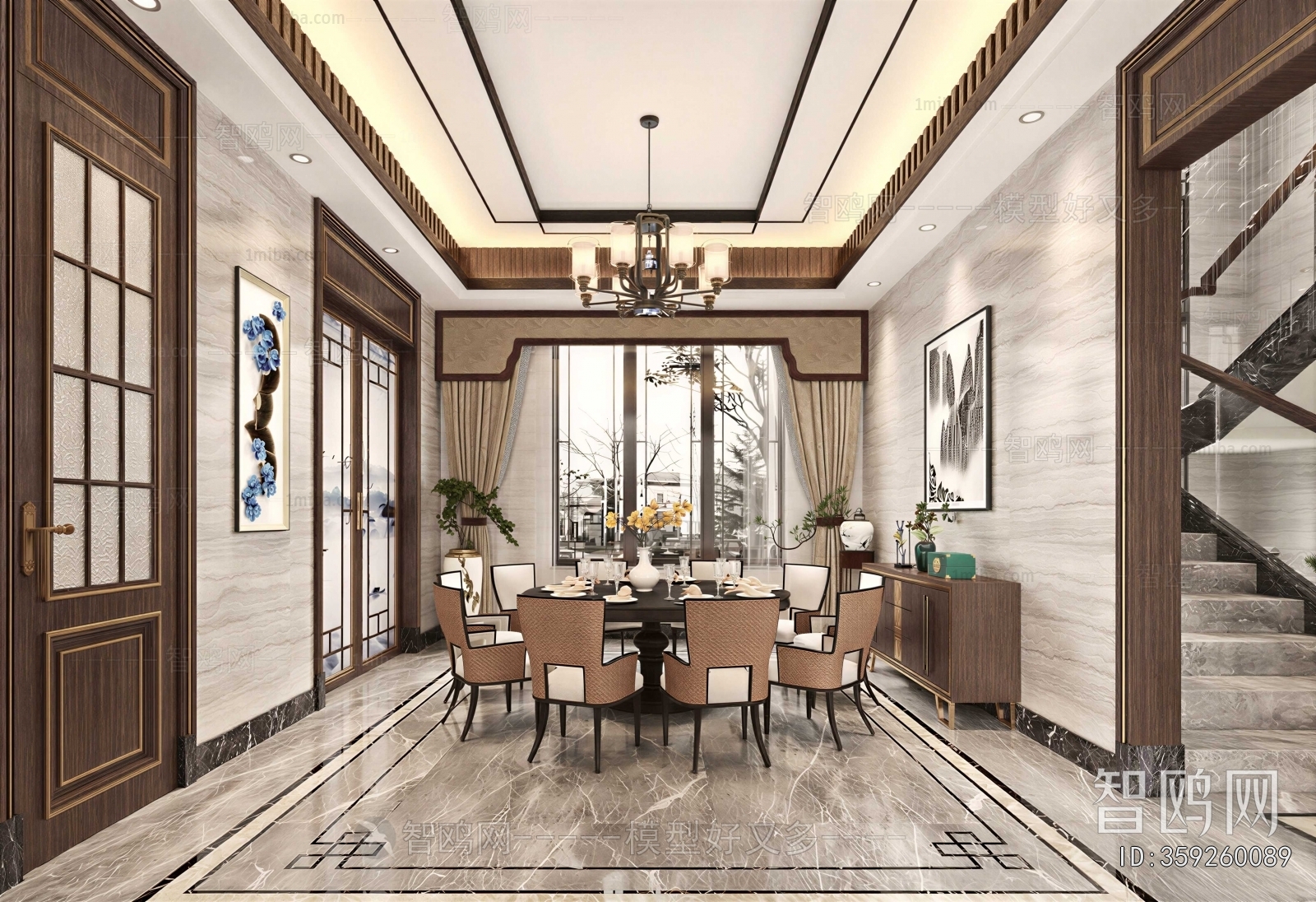 New Chinese Style Dining Room