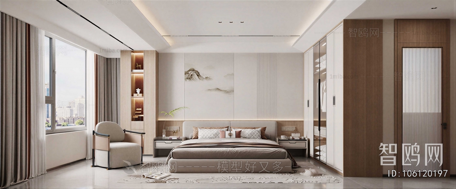 New Chinese Style Bedroom