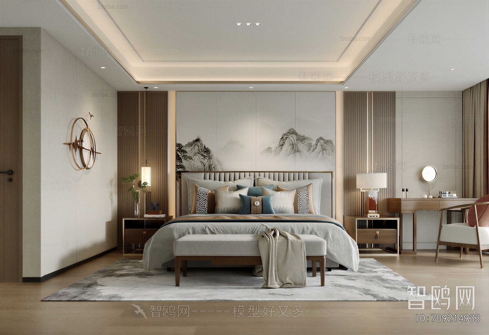New Chinese Style Bedroom