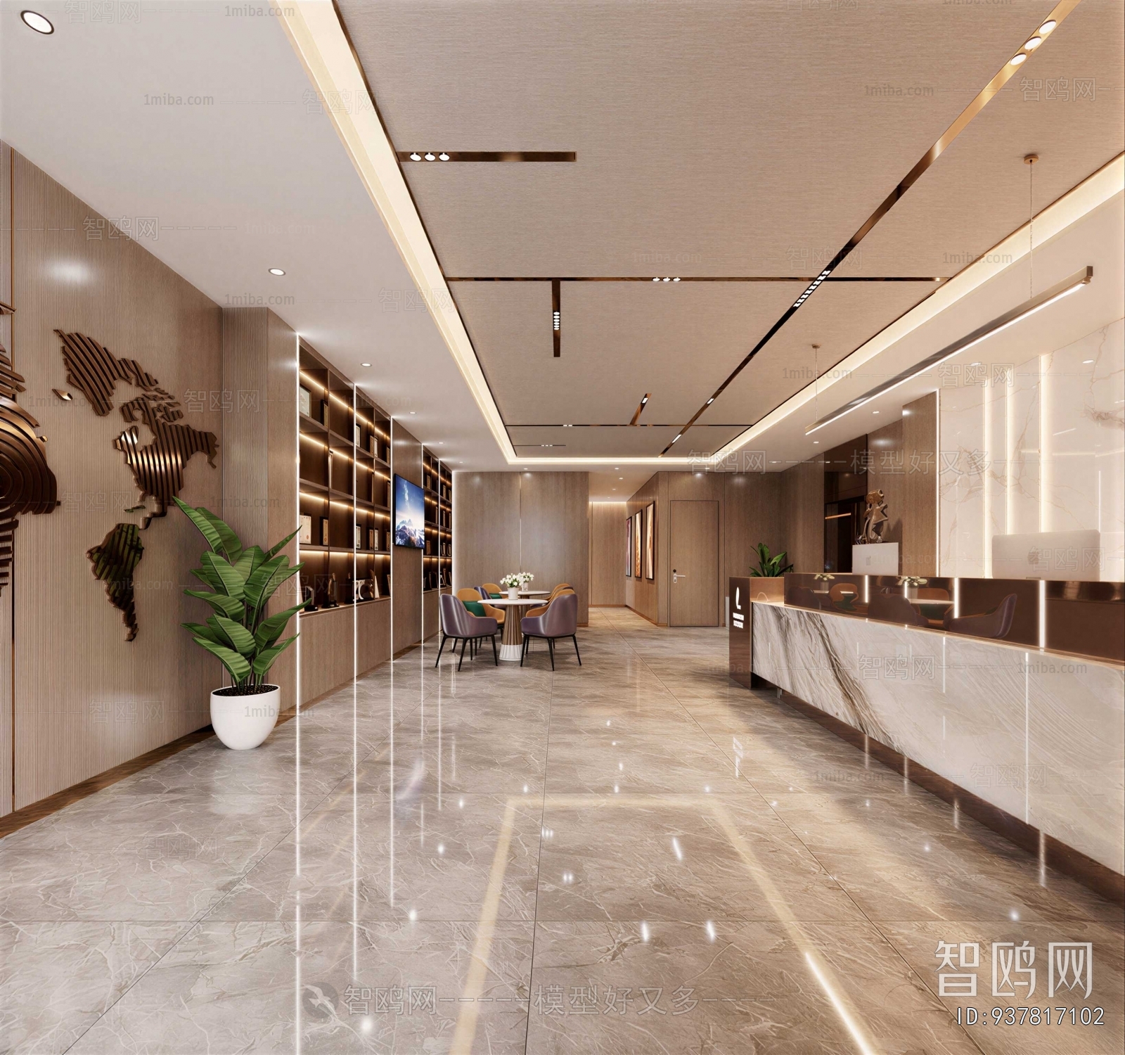 Modern Office Reception Desk
