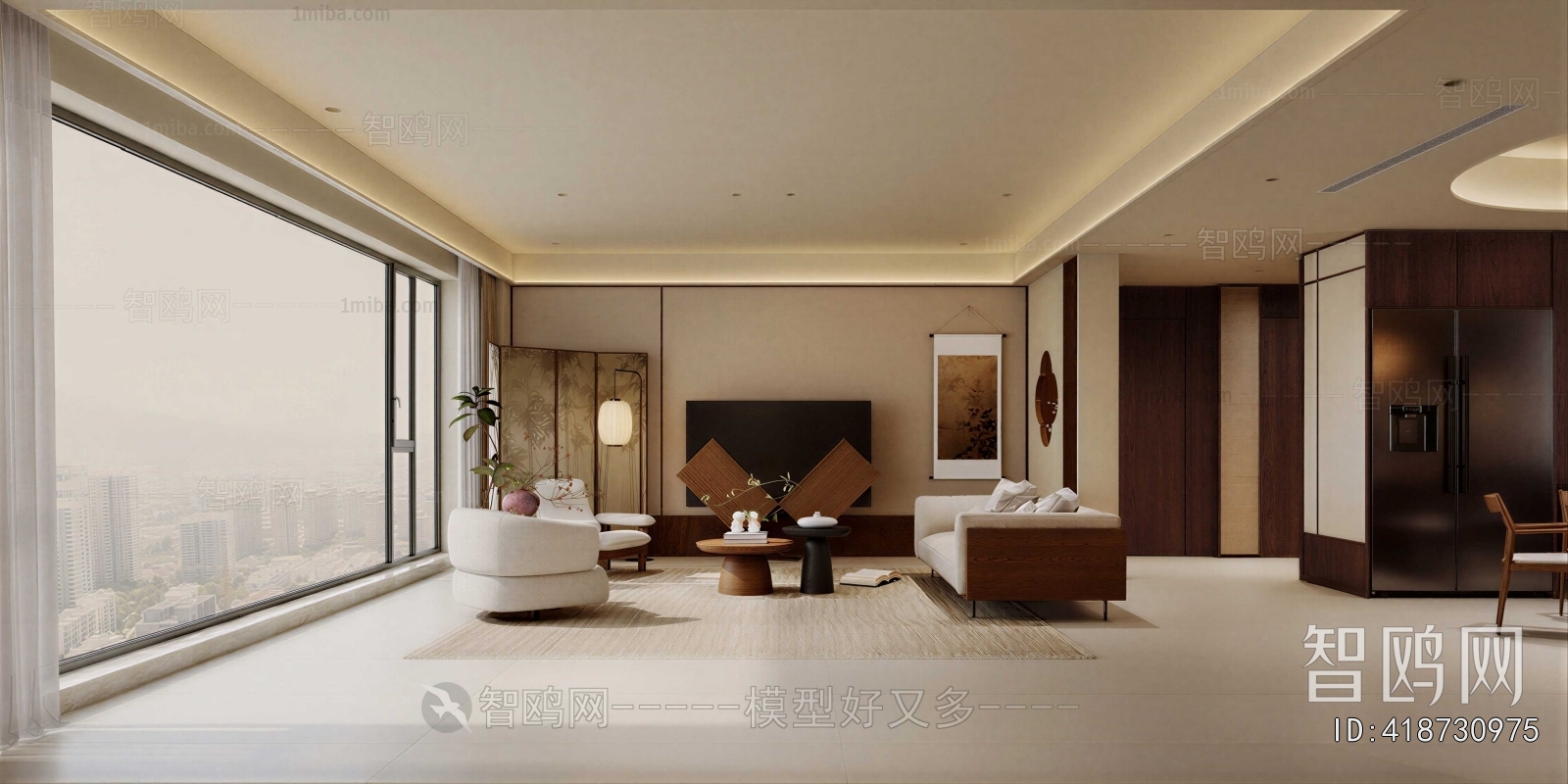New Chinese Style A Living Room