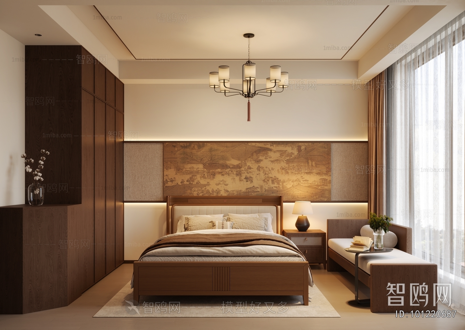 New Chinese Style A Living Room