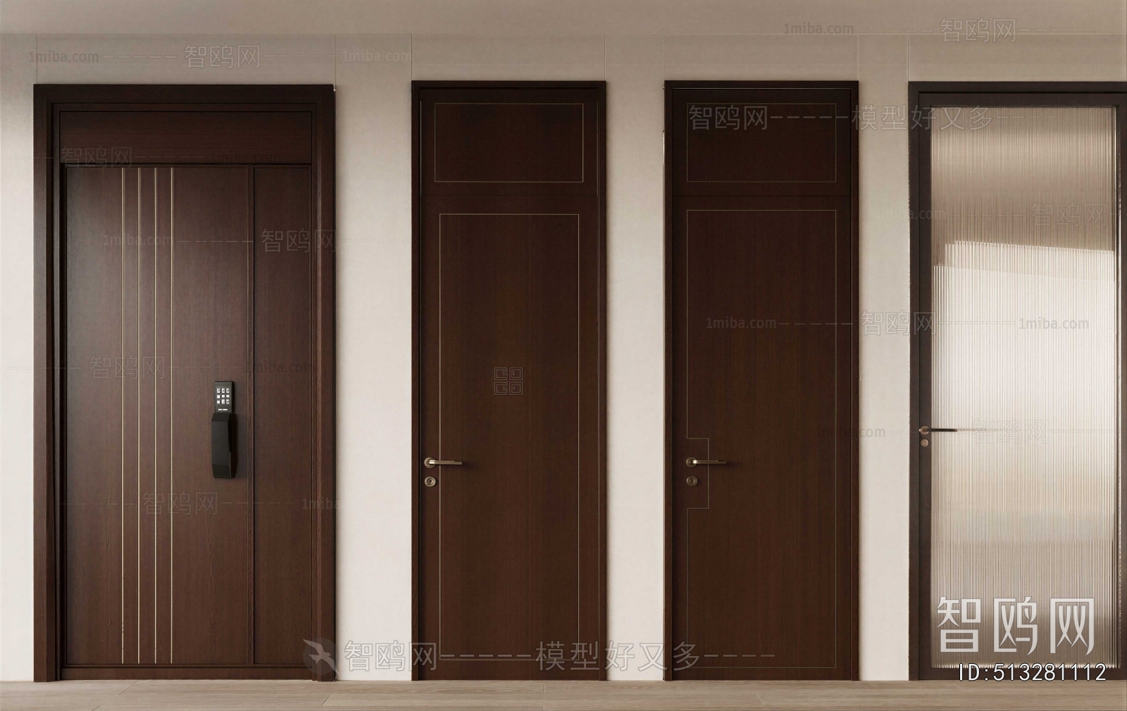 New Chinese Style Single Door