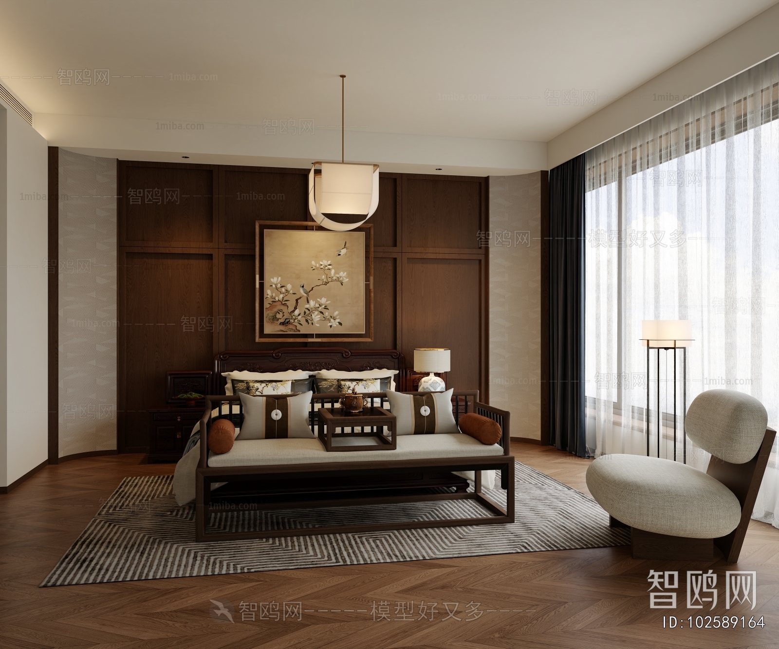 New Chinese Style A Living Room