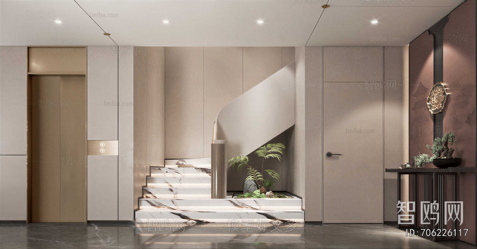 New Chinese Style Stairwell