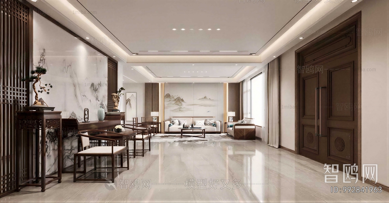 New Chinese Style A Living Room