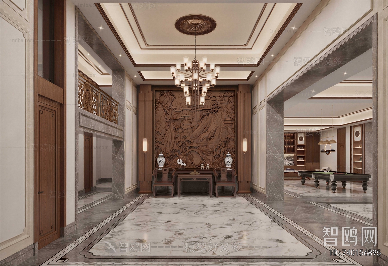 New Chinese Style Hallway