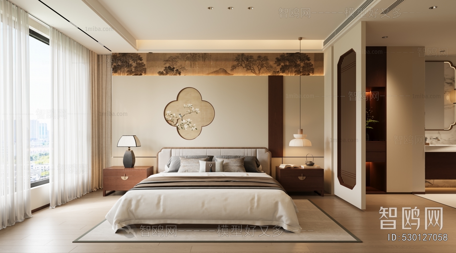 New Chinese Style Bedroom