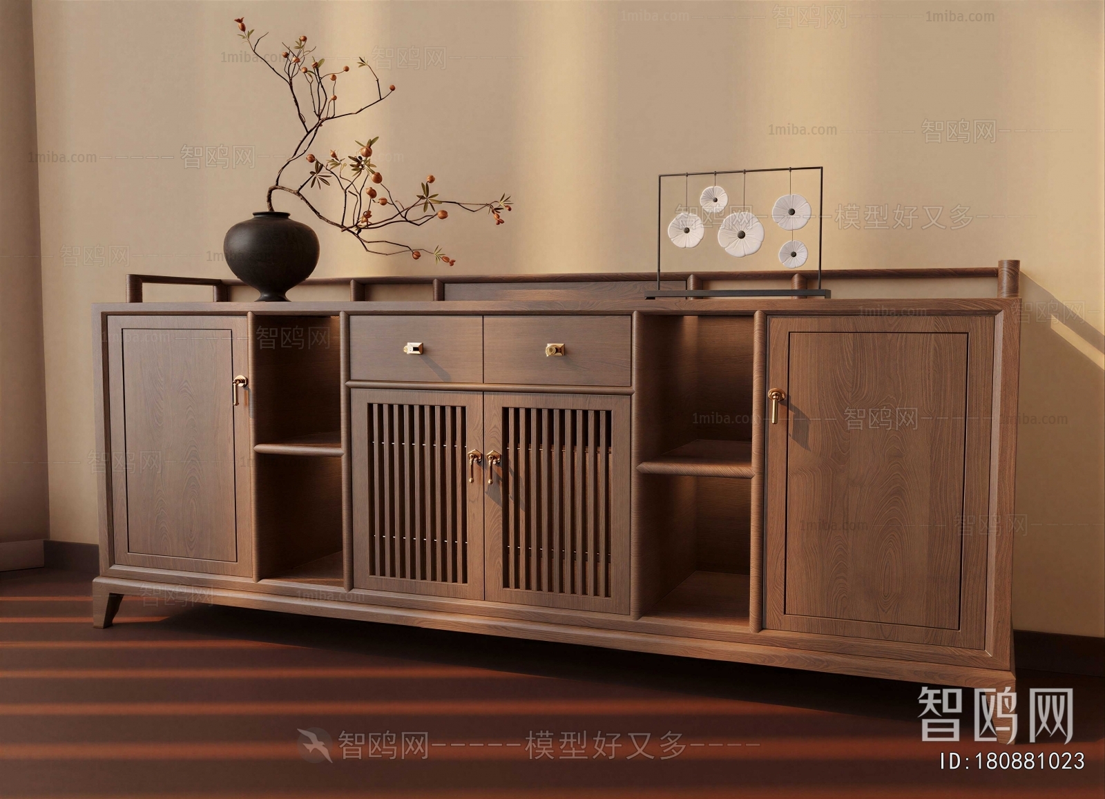 New Chinese Style Side Cabinet
