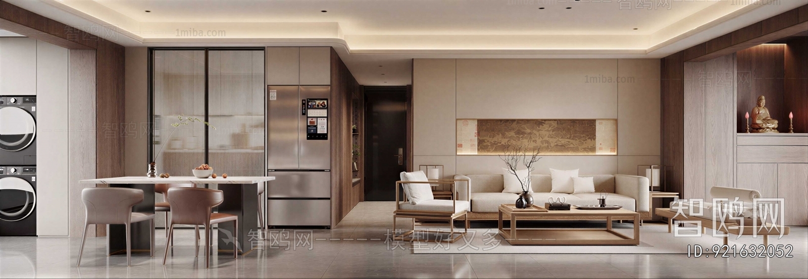 New Chinese Style A Living Room