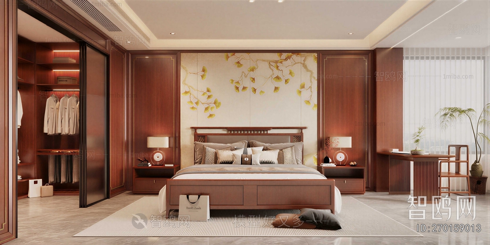 New Chinese Style Bedroom