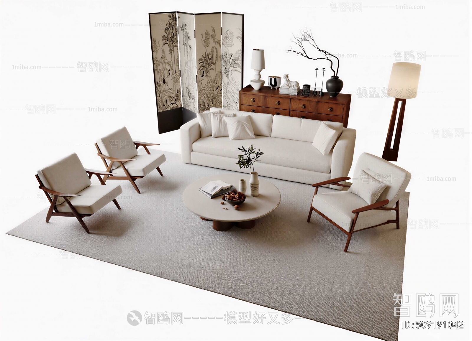 Wabi-sabi Style Sofa Combination