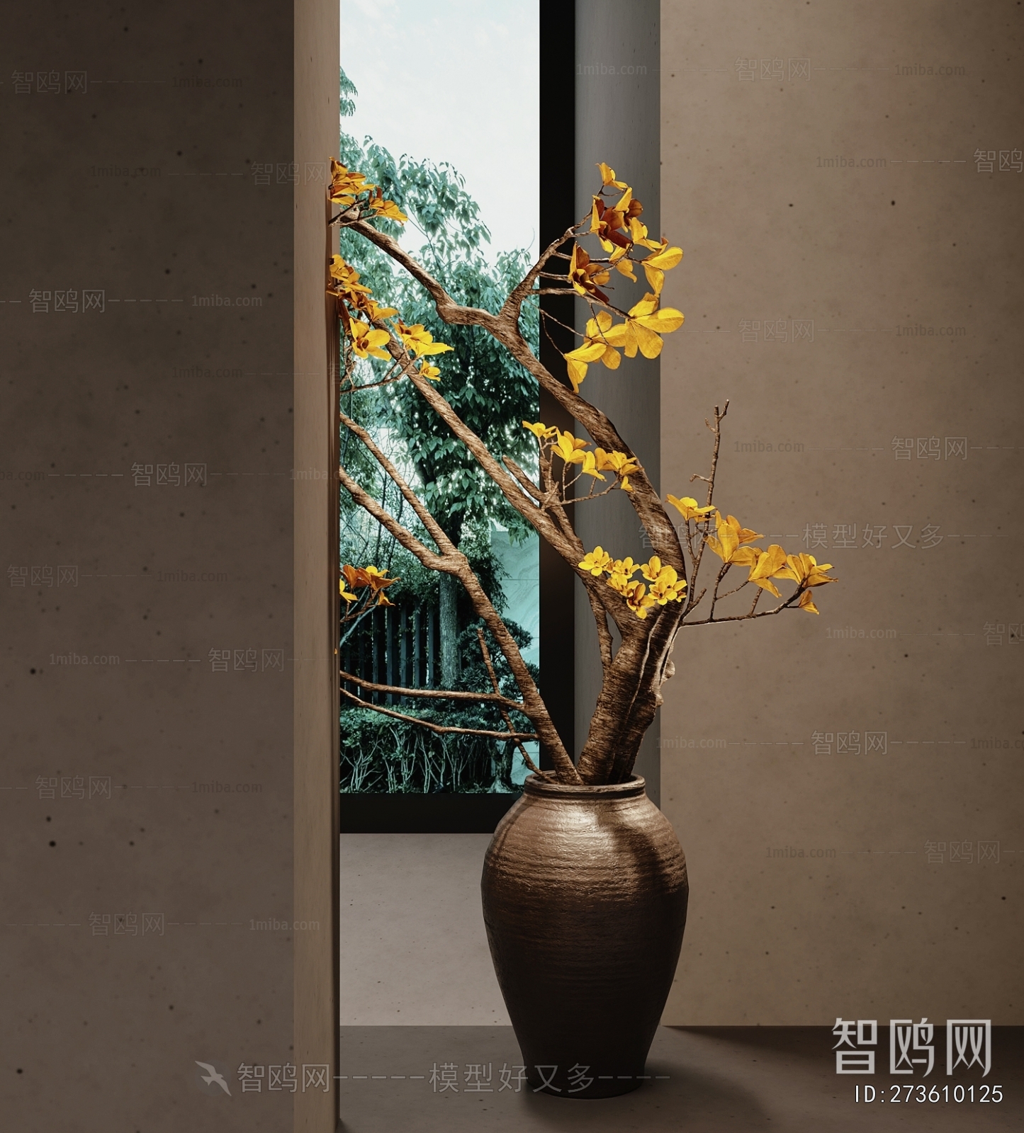 Wabi-sabi Style Dried Branch